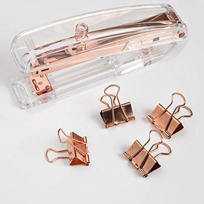 Rose Gold Office Supplies Set - Stapler, Tape Dispenser, Staple Remover  with 1000 Staples and 12 Binder Clips , Luxury Acrylic Rose Gold Desk  Accessories & Decorations - Yahoo Shopping