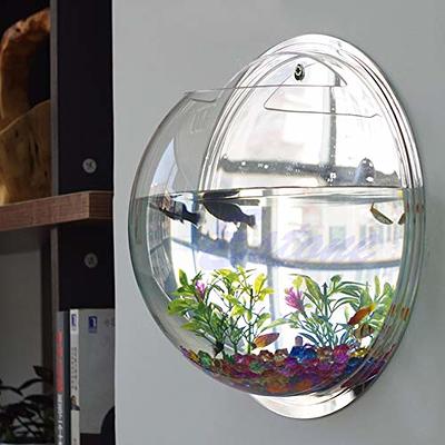 NUOBESTY 4Pcs Mini Fish Bowl Portable Plastic Small Fish Tanks