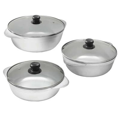 Oster Sangerfield 5 Piece 4 Quart Stainless Steel Dutch Oven with Lid and 3-Section Dividers