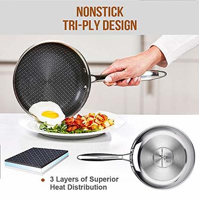 CAROTE 9.5 Inch Nonstick Deep Frying Pan Skillet, 3 Quart Saute Pan with  Lid, Induction Compatible, PFOA Free