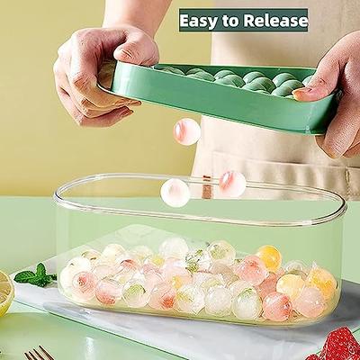 VEVOR VEVOR Ice Cube Tray Silicone Round Ice Ball Maker with Lid Easy  Release 2 Pack