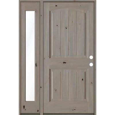 Krosswood Doors 36 in. x 80 in. Rustic Knotty Alder Arch Top V