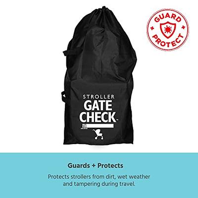JL Childress Gate Check Bag for Single & Double Strollers - Stroller Bag  for Airplane - Large Air Travel Stroller Bag - Red