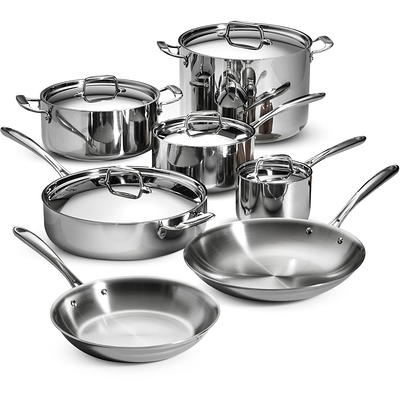 KitchenAid 3-Ply Base Stainless Steel Cookware Set, 11-Piece, Brushed  Stainless Steel - Yahoo Shopping