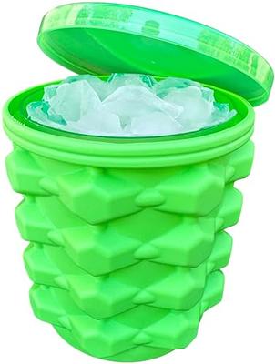 ICEXXP Whiskey Ice Ball Maker, 2.2 inch Round Ice Cube Trays with Lid and Bin, Large Ice Cube Tray with Container, Easy to Fill & Release, Sphere Ice