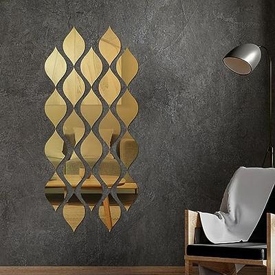 Acrylic Mirror Wall Stickers For Home Decor - Gold,Silver,Black