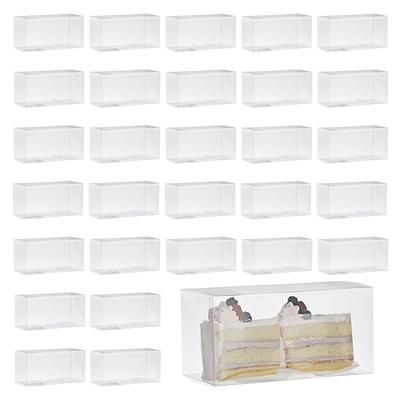 Jutieuo 100 Pack Clear Plastic Party Favor Boxes 2x2x2 Inches with