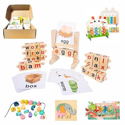 JoyCat Magnetic Alphabet Maze Board Wooden Color Sorting Toys Letter  Alphabet Learning Toys ABC Alphabet Magnets Montessori Fine Motor Skills  Toys for Toddlers Kids 