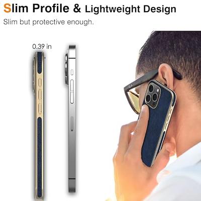 Vegan Leather Snap Phone Case for iPhone 14 Pro/Pro Max