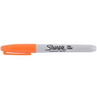 Sharpie Permanent Markers, Fine Tip, Orange, 12/Pack (30006