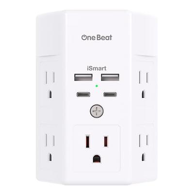 Multi Plug Outlet, Surge Protector, 5 Outlet Extender with 4 USB Charging  Ports (2 USB C)