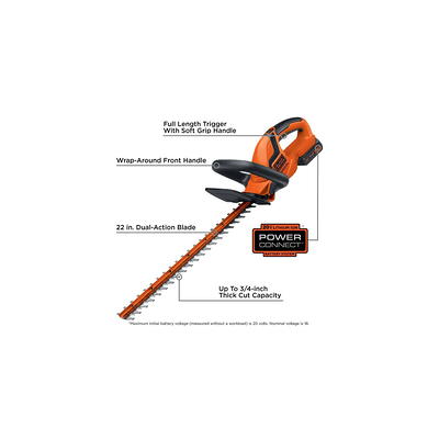 BLACK+DECKER 40V MAX 22in. Cordless Battery Powered Hedge Trimmer