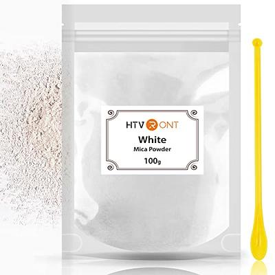 HTVRONT White Mica Powder for Epoxy Resin - 3.5 oz (100g) Nature Non-Toxic  Mica Pigment Powder