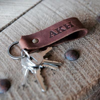 Personalized Leather Keychain, Monogrammed Keychain, Groomsmen