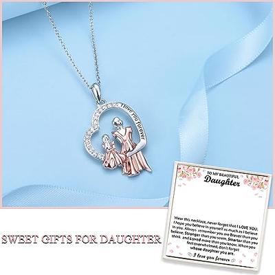 Daughter Gift from Mom Mother Daughter Necklace, Birthday, Graduation and Christmas Jewelry Gifts for My Beautiful Daugther Adult Daughter with