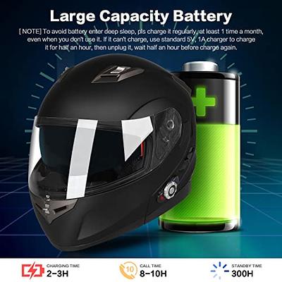 Motorcycle Modular Bluetooth Helmet DOT/ECE Approved Flip Up Front Helmets Dual Anti-Fog Visors Full Face Helmet Built-in MP3 Integrated for Adults