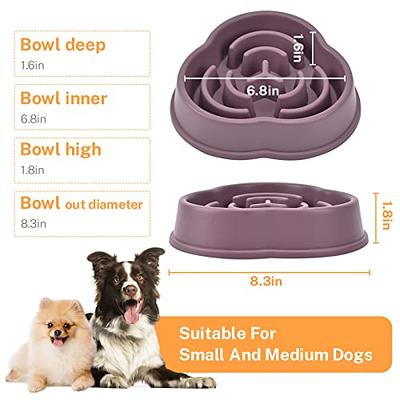 LE TAUCI Dog Bowls Slow Feeder Ceramic, 1.5 Cups Slow Eater Bowl for Dogs,  Puppy Slow Feeder Bowl for Fast Eaters, Dog Dishes to Slow Down Eating