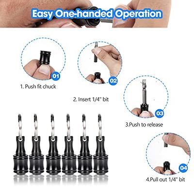 FACAINCXS Bit Holder 1/4 inch Hex Shank Screwdriver Bits Holder Extension  Bar Keychain Screw Adapter Drill Change Hand-held Screwdrivers Drill Bits  Holder Portable (Black) - Yahoo Shopping