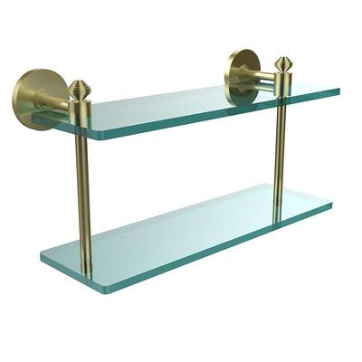 Allied Brass 22 in. L x 15 in. H x 5 in. W 3-Tier Clear Glass