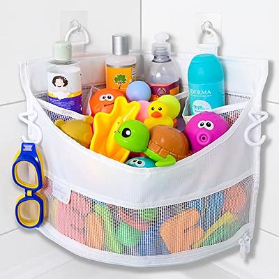 LUFOFOX Bath Toy Storage Organizer Basket, 3 Layers Colorful Robot Modeling  Wall Mounted Kids Hanging Shower Caddy with Hooks for Shampoo