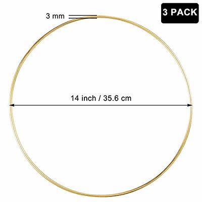 5 Pack 14 Inch Metal Floral Wreath Macrame Gold Rings for DIY Wreath Decor,  Catcher and Macrame Wall Hanging Crafts 