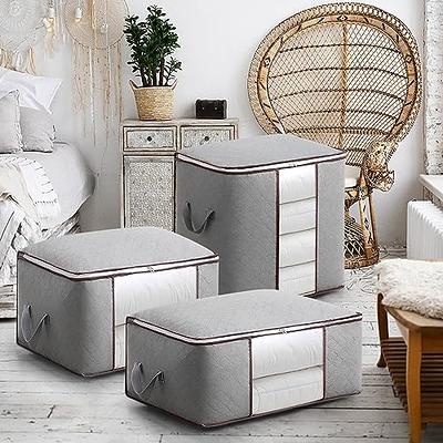 1pc Gray Wardrobe Storage Box, Clothing Storage Container Suitable For  Clothes, Quilts, And Sheets