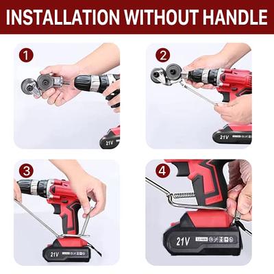 2023 New Electric Drill Plate Cutter, Metal Sheet Cutter, Double Headed Electric Drill Shears, Metal Nibbler Drill Attachment Universal Electric