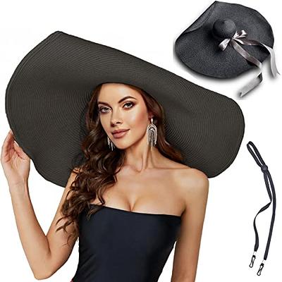KEYDUACU Oversized Women's Beach hat, 31.5 inch (80cm) Wide Brim Foldable  Beach Sunscreen Travel Summer hat (White-80cm) - Yahoo Shopping
