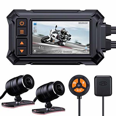 Blueskysea B3M Motorcycle Dash Cam Camera,1080p 30fps Dual Wide Angle 150°  Lens Sportbike Recording DVR with 3'' Full Fit Screen Waterproof 32GB Card  Loop Recording GPS Mode - Yahoo Shopping