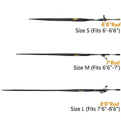 Dr.Fish 4 Fishing Rod Socks with 2 L Spinning Reel Cover 1000-3000