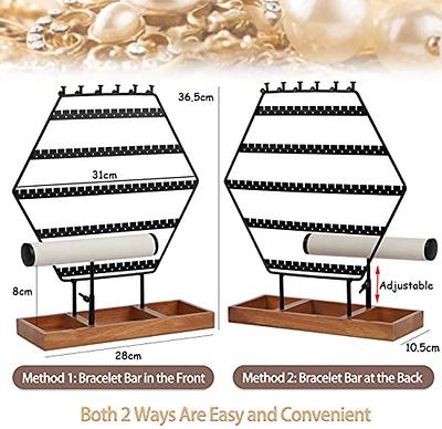 Ikee Design 4 Tier Bars Bracelets Jewelry Stand, Metal Type