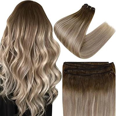 Sunny Beaded in Weft Hair Extensions for Women Microbead Weft Hair  Extensions Balayage Brown EZE Weft Hair Extensions Chocolate Brown Ombre  Caramel Blonde with Highlights 50G 22Inch - Yahoo Shopping