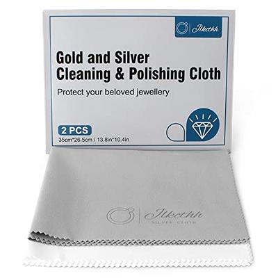 3 Pack Silver Polishing Cloth for Silver Gold Metal Jewelry Cleaner Kit  Wipes Platinum with Soft Sterling Silver Cleaning Cloth Tarnish Remover