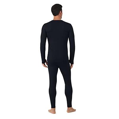 Cuddl Duds Thermal Underwear Long Johns for Men Fleece Lined Cold Weather Base  Layer Top and Leggings Bottom Winter Set - Black, Medium - Yahoo Shopping
