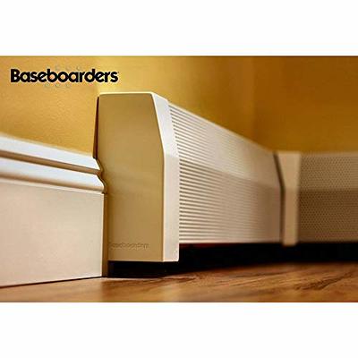 Baseboarders Basic Series 4 ft. Galvanized Steel Easy Slip-On Baseboard Heater Cover in White