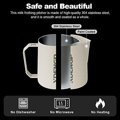 12oz 350ml Stainless Steel Coffee Garland Cup Milk Steam Frothing