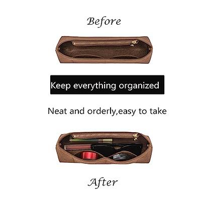 Doxo Purse Organizer for LV Boulogne Bags,Tote Bag Insert with  Zippers,Multi-pockets Handbags Shaper Dividers (Brown-Felt) - Yahoo Shopping