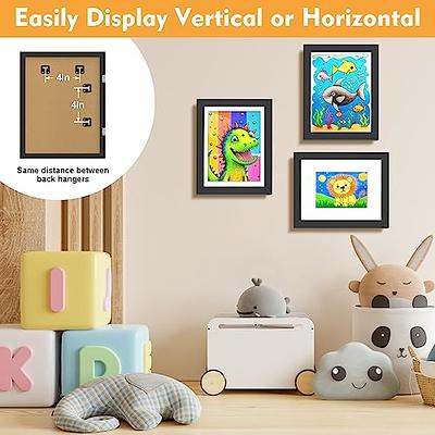 Kids Artwork Frames and Storage Box, 8.5x11 Set of 2, Picture for Children Art Projects, Drawing and Schoolwork, Front-Opening Kids Artwork Storage