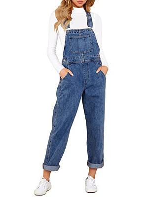 Summer Savings 2023! JERDAR Womens One Piece Jumpsuits Overalls Denim Jeans  Bib Trousers Long Pants Dungarees Work Pants for Women Jeans for Women