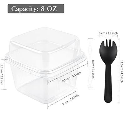 Zezzxu 50 Pack 16 oz Plastic Dessert Cups with Dome Lids (No Hole) and  Sporks, Disposable Yogurt Parfait Cups for Fruits, Ice Creams, Pudding and  Cakes - Yahoo Shopping