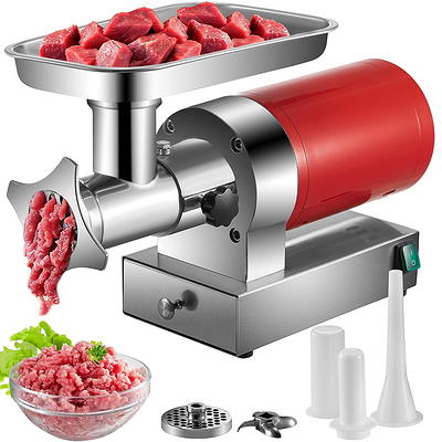 VEVOR 1100-Watt Silver Electric Meat Grinder 550 lbs./Hour Commercial  Sausage Stuffer Maker 1.5-HP for Industrial and Home Use  1100WJRJ90800X001V1 - The Home Depot