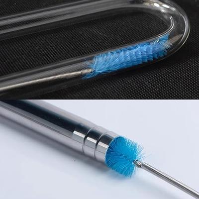 Aquarium Filter Brush Set, Flexible Double Ended Bristles Hose