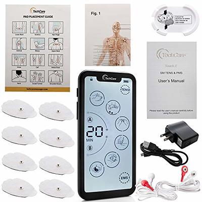 Tens Unit Muscle Stimulator FSA HSA Eligible Rechargeable Wireless Electric EMS Deep Tissue Machine Pain Relief Therapy for Back Shoulder Leg Neck