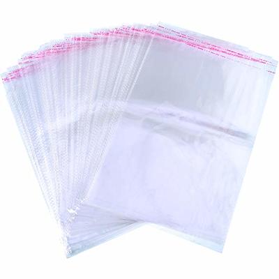 100 Pieces (9x12 inch) Clear Plastic Bags for Packaging Clothing & T-shirts Strong Packing Self Adhesive Cellophane Bag