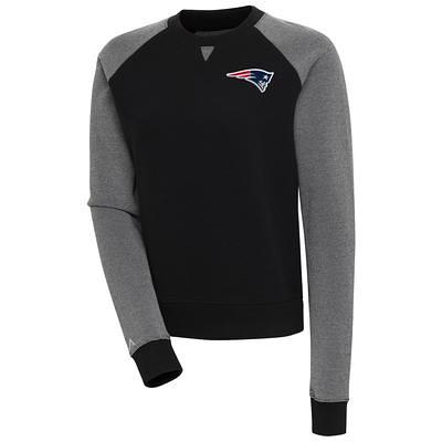 Women's Navy New England Patriots Victory Crossover V-Neck Pullover Hoodie