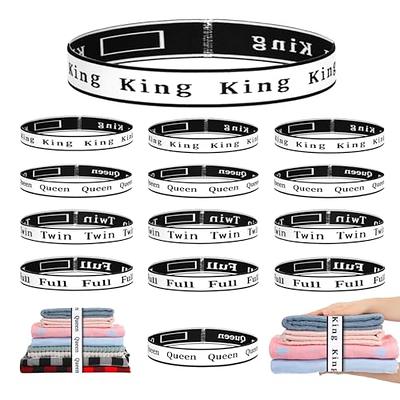 wuher 16Pcs Bed Sheet Organizer Bands Sheets Labels for Elastic