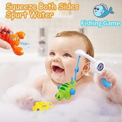 Magnetic Fishing Game Bath Toys for Kids Ages 4-8, 2 Fishing Poles