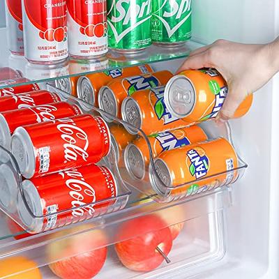 2 Pack Stackable Beverage Can Dispenser Rack, Storage Organizer Holder for  Canned food or Pantry Refrigerator