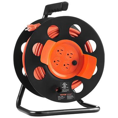 Link2Home Bundle - Cord Reel 60 ft. Extension Cord 4 Power Outlets