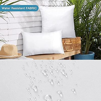 OTOSTAR Premium Outdoor Throw Pillow Inserts 18x18 Inch Waterproof Pack of  4 Square Decorative Sofa Pillow Stuffer for Bed Couch Sham Cushion (White